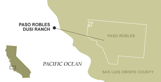地図：パソ・ロブレス Paso Robles